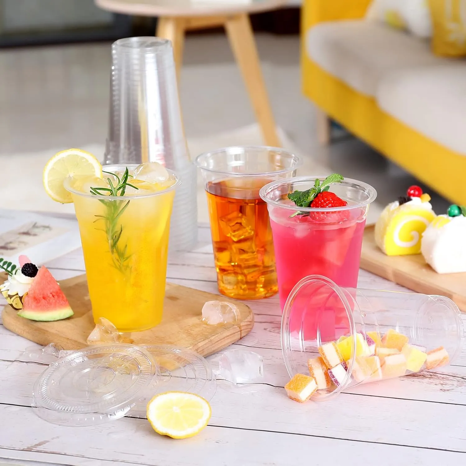 420ml Disposable Plastic Clear Cup Large 50pack