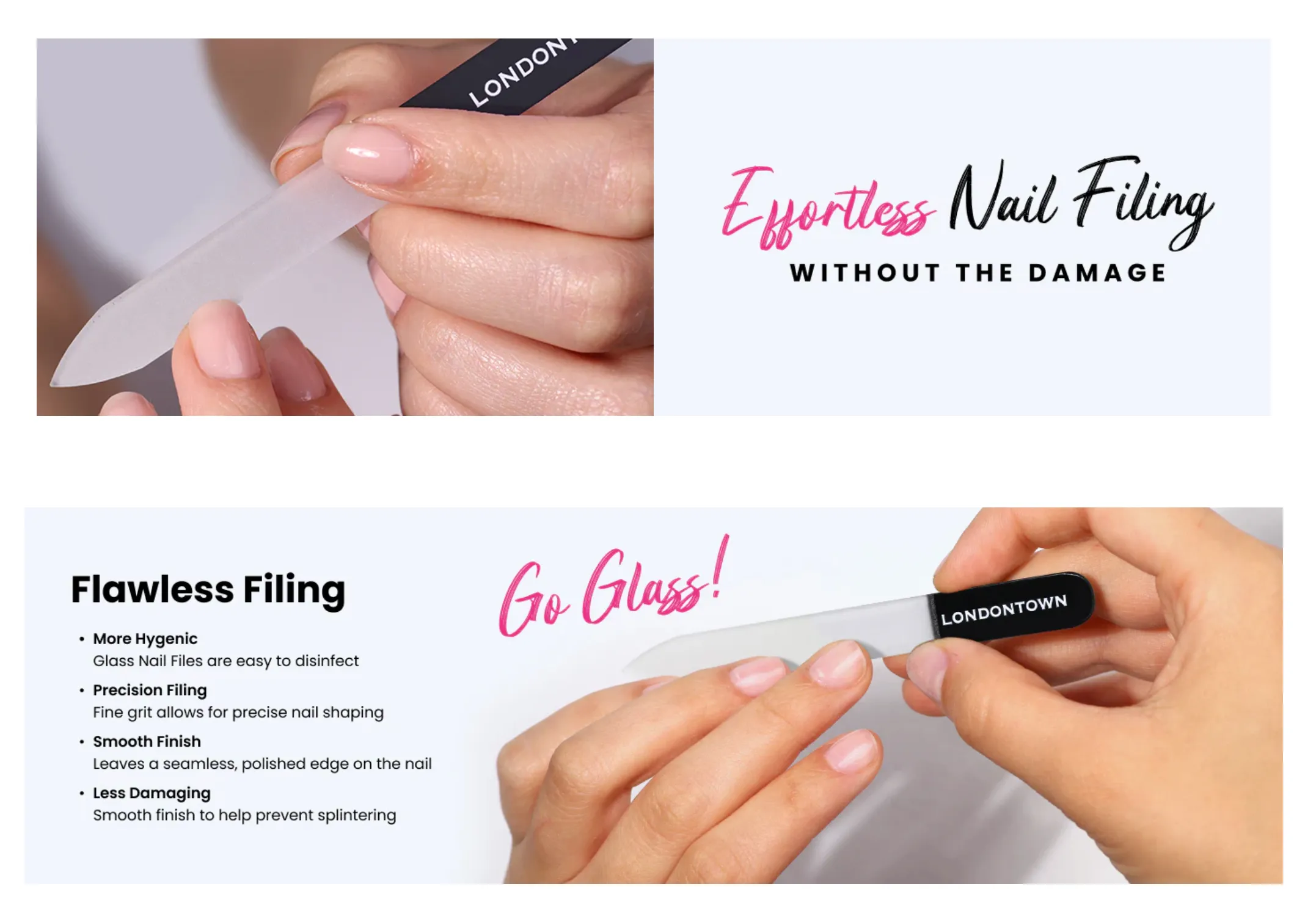 Black Glass Nail File | Sustainable Nail Care - Clean Beauty