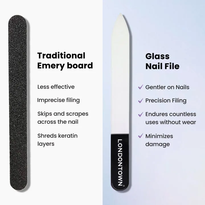 Black Glass Nail File | Sustainable Nail Care - Clean Beauty