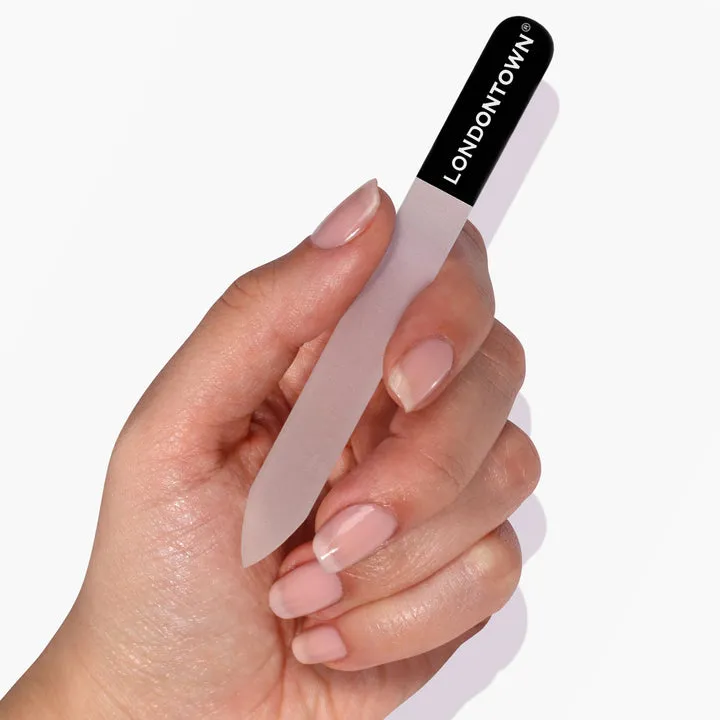 Black Glass Nail File | Sustainable Nail Care - Clean Beauty