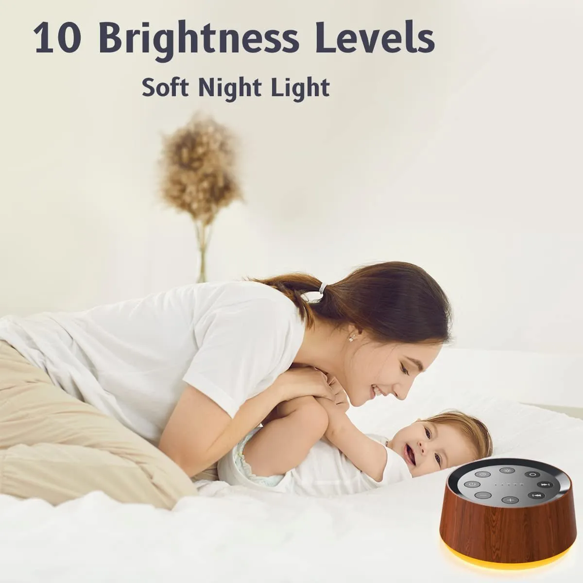 Brownnoise Sound Machine with 30 Soothing Sounds 12 Colors Night Light White Noise Machine for Adults Baby Kids Sleep Machines with 36 Volume Levels Memory Function 5 Timers for Home Office Travel