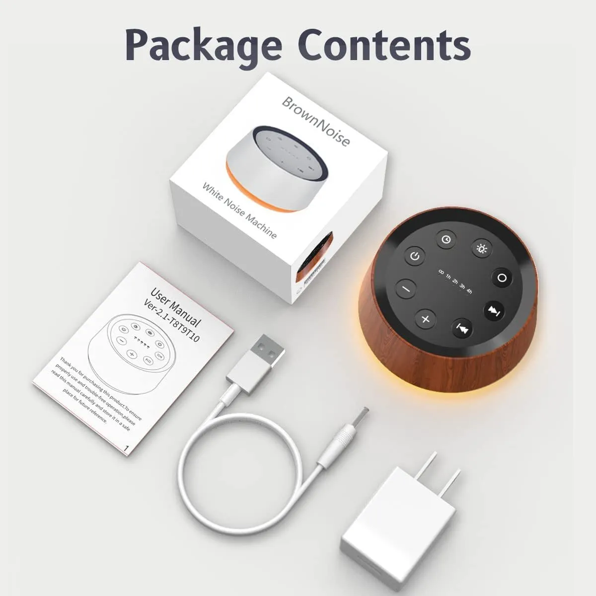 Brownnoise Sound Machine with 30 Soothing Sounds 12 Colors Night Light White Noise Machine for Adults Baby Kids Sleep Machines with 36 Volume Levels Memory Function 5 Timers for Home Office Travel