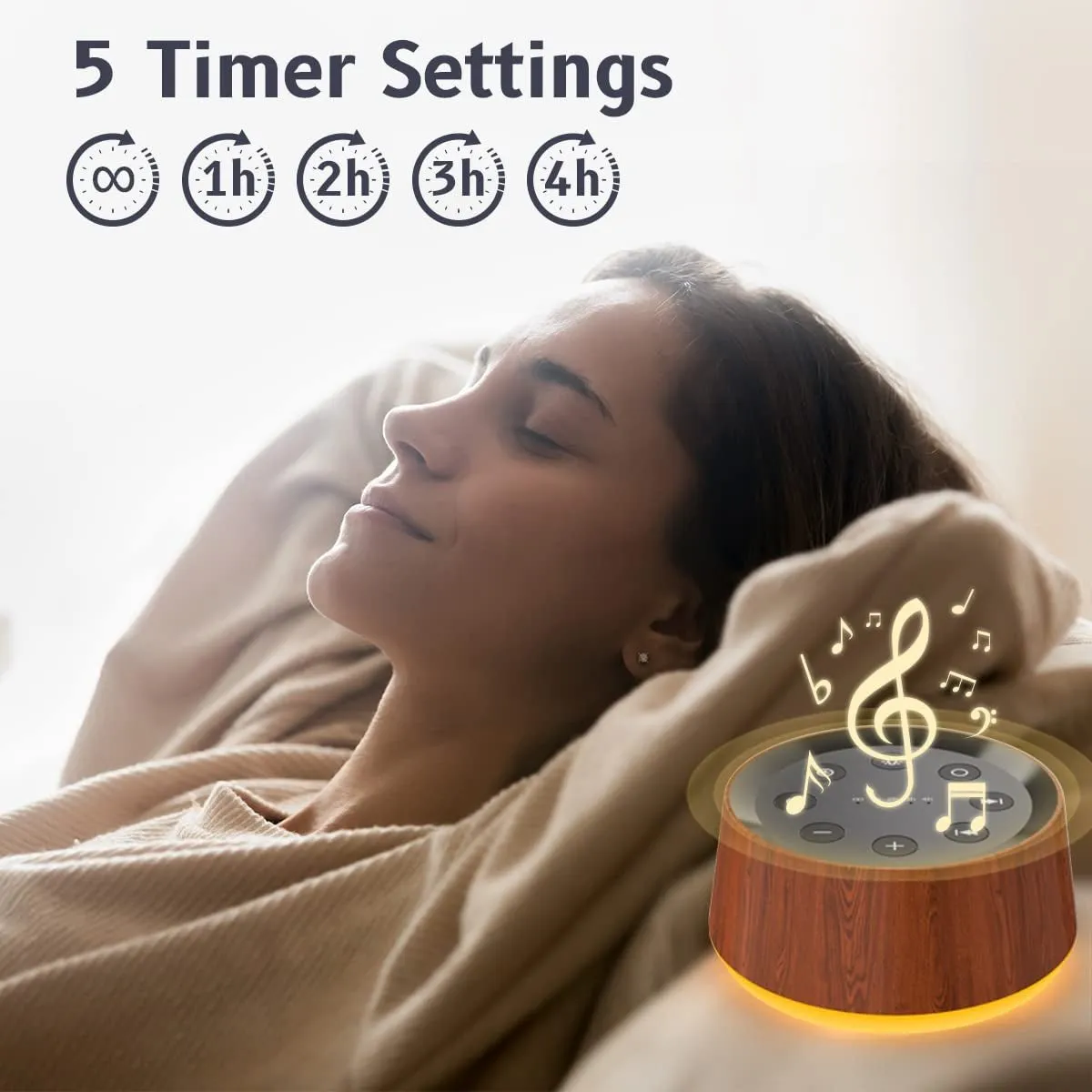 Brownnoise Sound Machine with 30 Soothing Sounds 12 Colors Night Light White Noise Machine for Adults Baby Kids Sleep Machines with 36 Volume Levels Memory Function 5 Timers for Home Office Travel