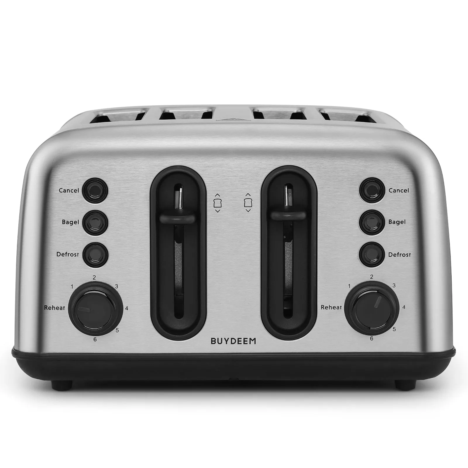 BUYDEEM 4-Slice Stainless Steel Metal Toaster DT440