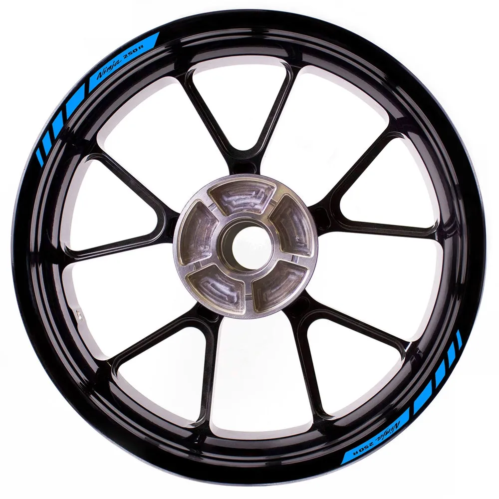 Fit Kawasaki NINJA 250R Logo Strips Wheel Rim Edge Sticker