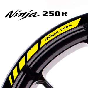 Fit Kawasaki NINJA 250R Logo Strips Wheel Rim Edge Sticker