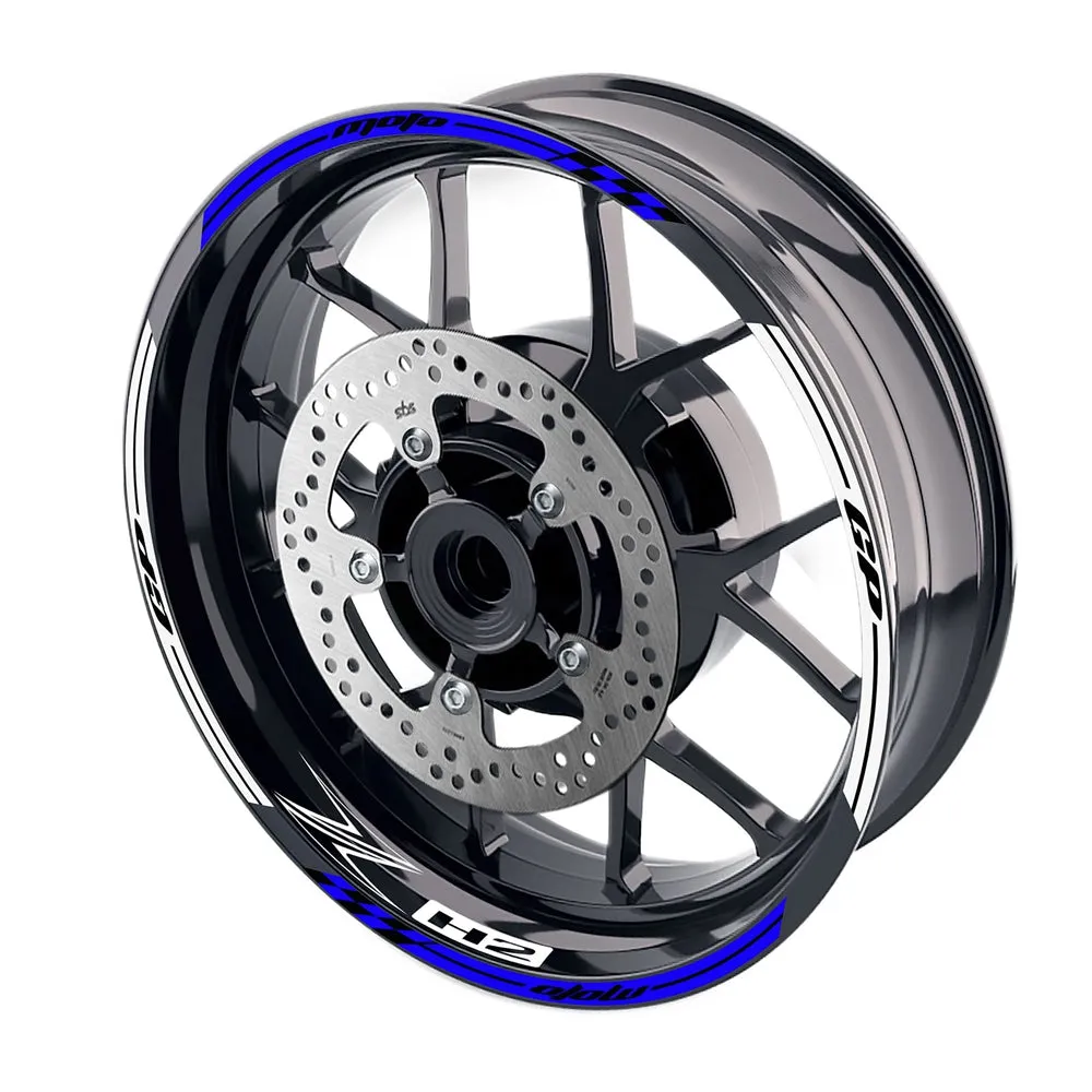 Fit Kawasaki Z H2 Logo Moto GP Stripe 17'' Wheel Rim Sticker