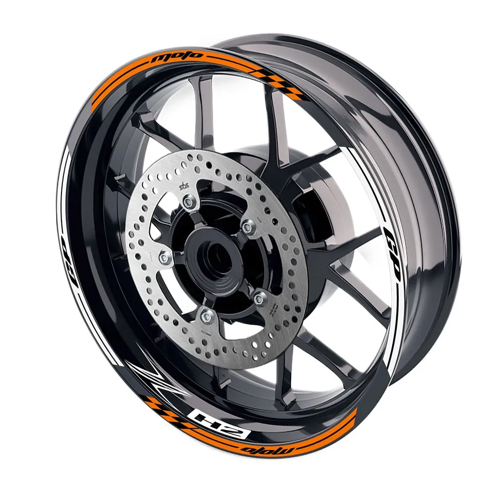 Fit Kawasaki Z H2 Logo Moto GP Stripe 17'' Wheel Rim Sticker