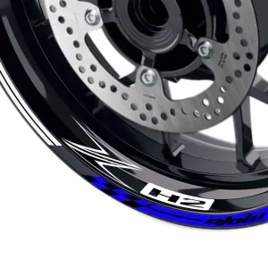 Fit Kawasaki Z H2 Logo Moto GP Stripe 17'' Wheel Rim Sticker