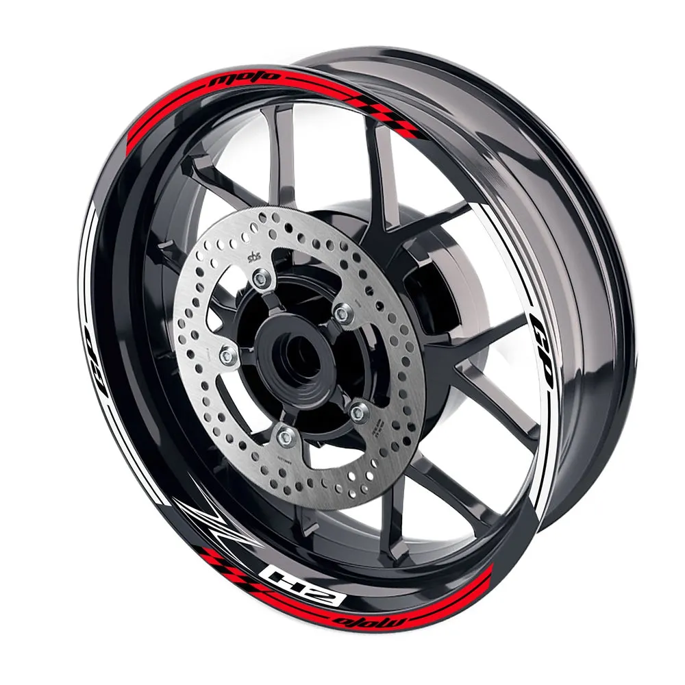 Fit Kawasaki Z H2 Logo Moto GP Stripe 17'' Wheel Rim Sticker