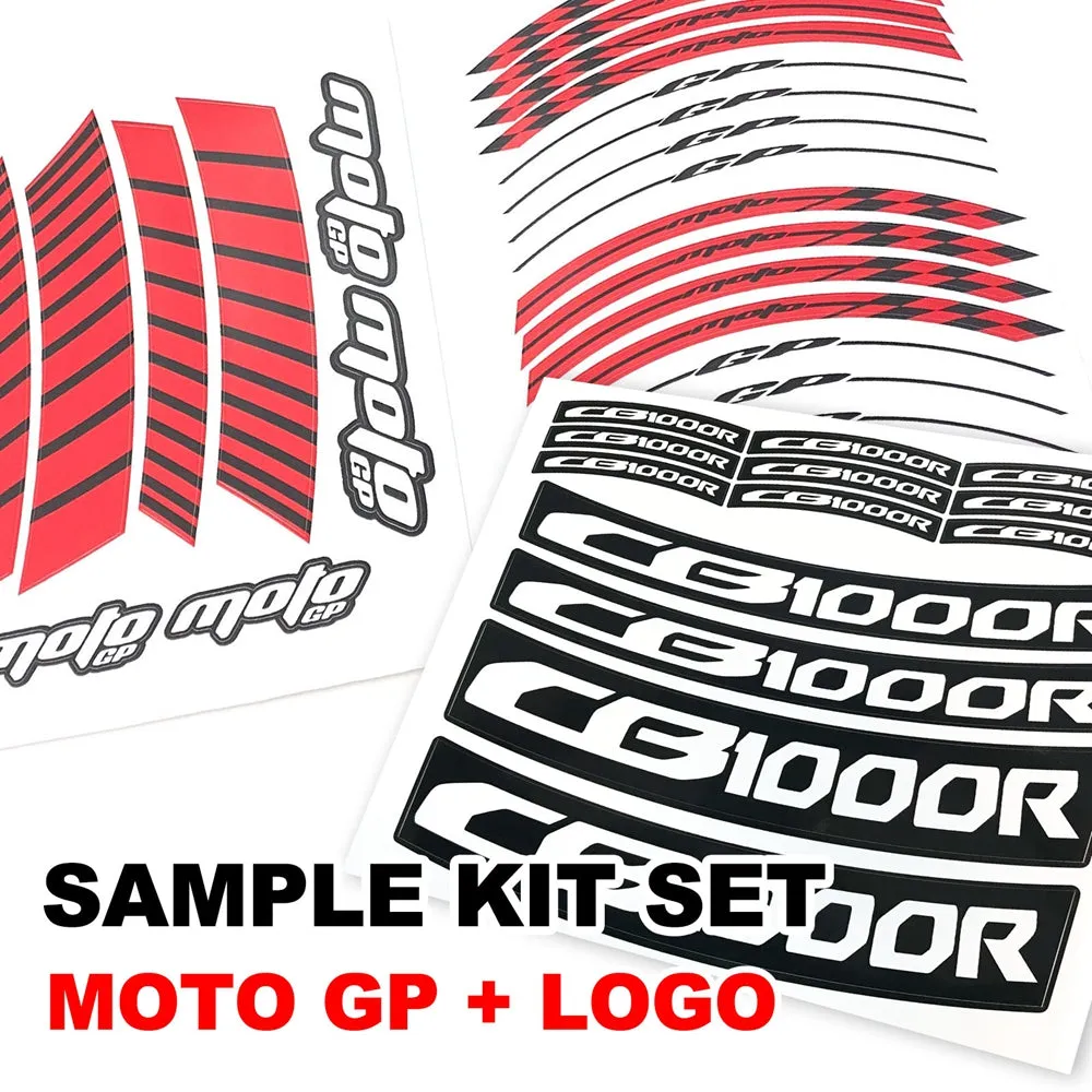 Fit Kawasaki Z H2 Logo Moto GP Stripe 17'' Wheel Rim Sticker