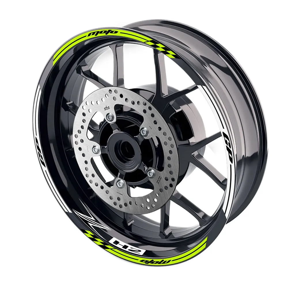 Fit Kawasaki Z H2 Logo Moto GP Stripe 17'' Wheel Rim Sticker