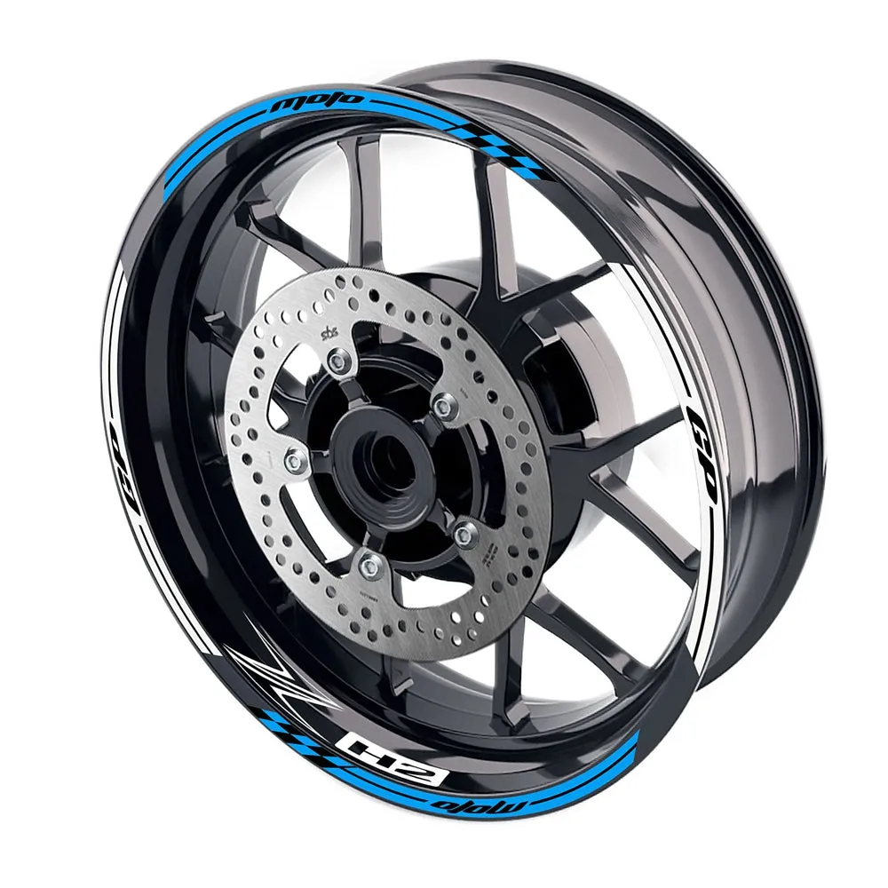 Fit Kawasaki Z H2 Logo Moto GP Stripe 17'' Wheel Rim Sticker