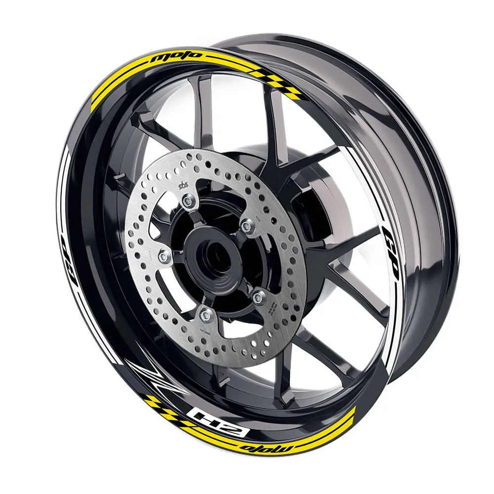 Fit Kawasaki Z H2 Logo Moto GP Stripe 17'' Wheel Rim Sticker