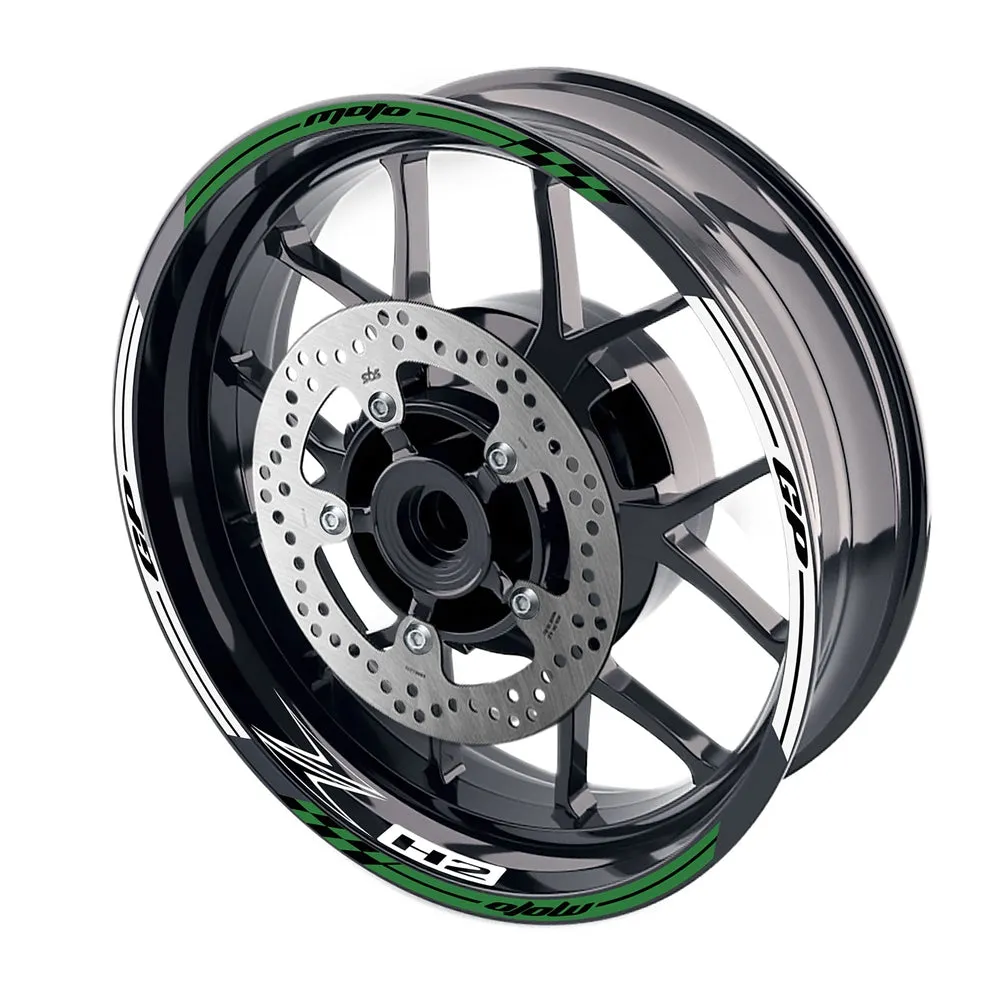 Fit Kawasaki Z H2 Logo Moto GP Stripe 17'' Wheel Rim Sticker