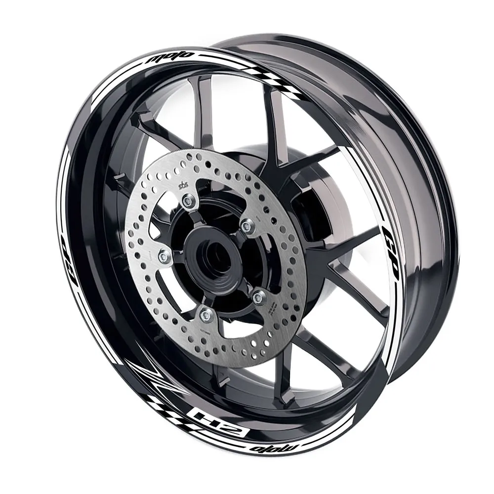 Fit Kawasaki Z H2 Logo Moto GP Stripe 17'' Wheel Rim Sticker