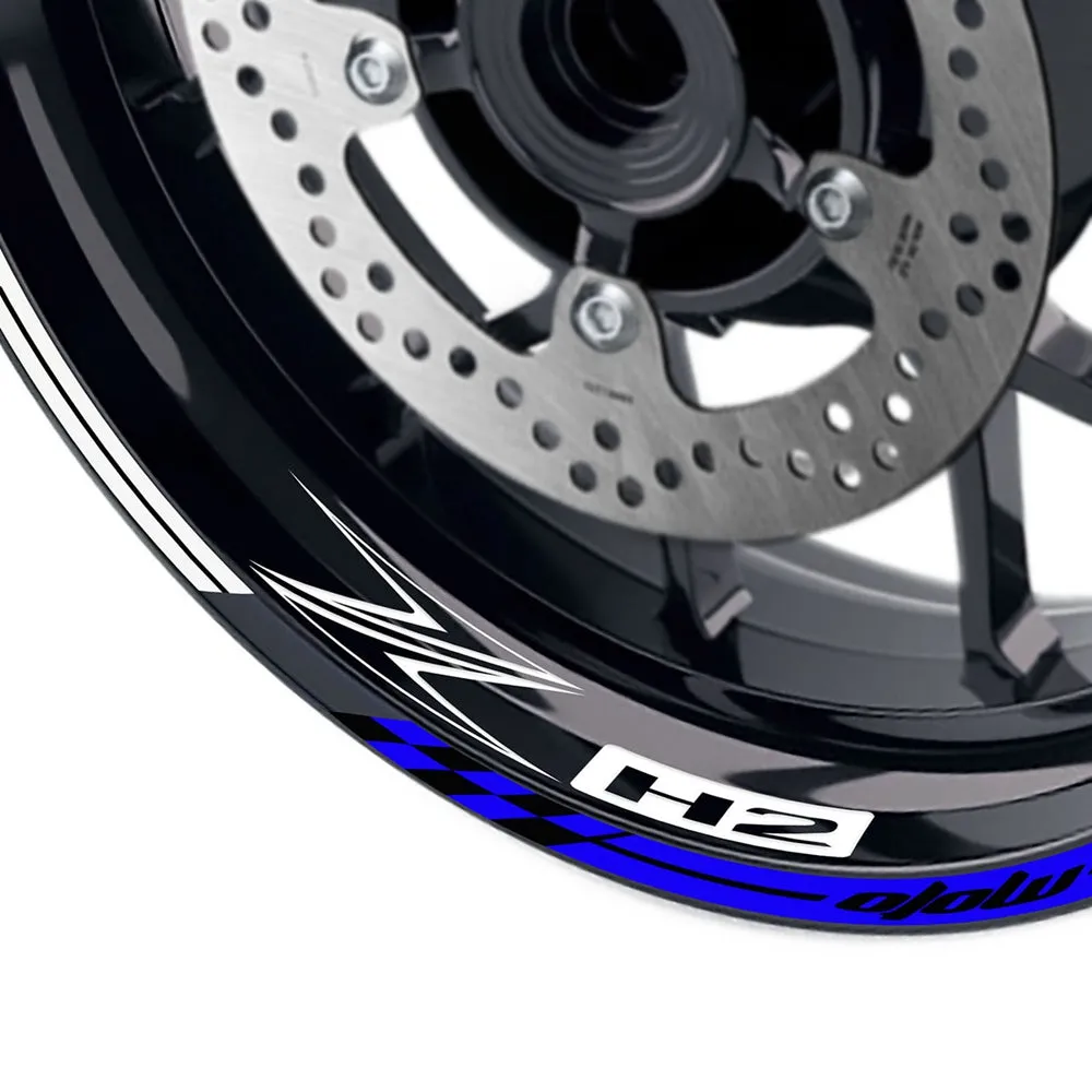 Fit Kawasaki Z H2 Logo Moto GP Stripe 17'' Wheel Rim Sticker