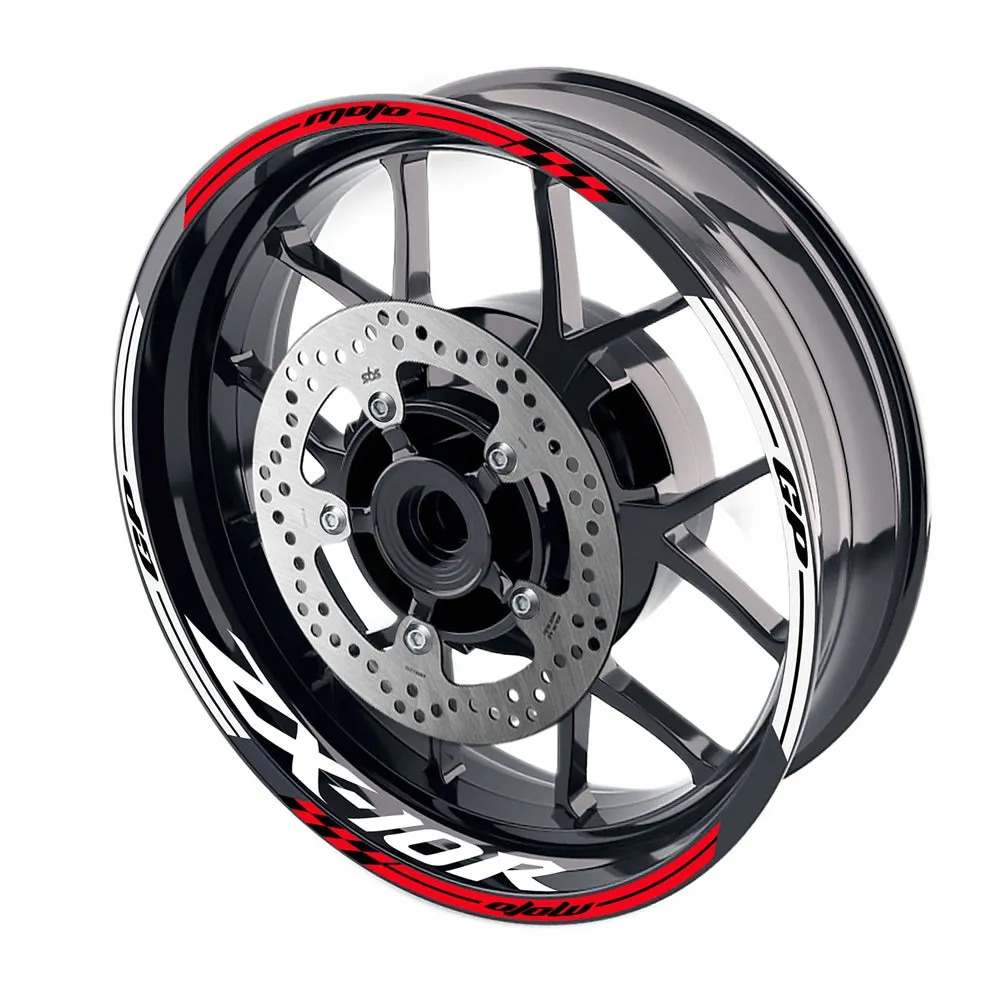 Fit Kawasaki ZX10R Ninja Logo Moto GP Check 17'' Wheel Rim Sticker