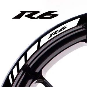 Fit Yamaha YZF R6 Logo Strips Wheel Rim Edge Sticker