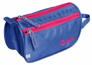 Heart Home Portable Lightweight Rexien Travel Toiletry Bag Shaving Kit With Carrying Strap (Blue)