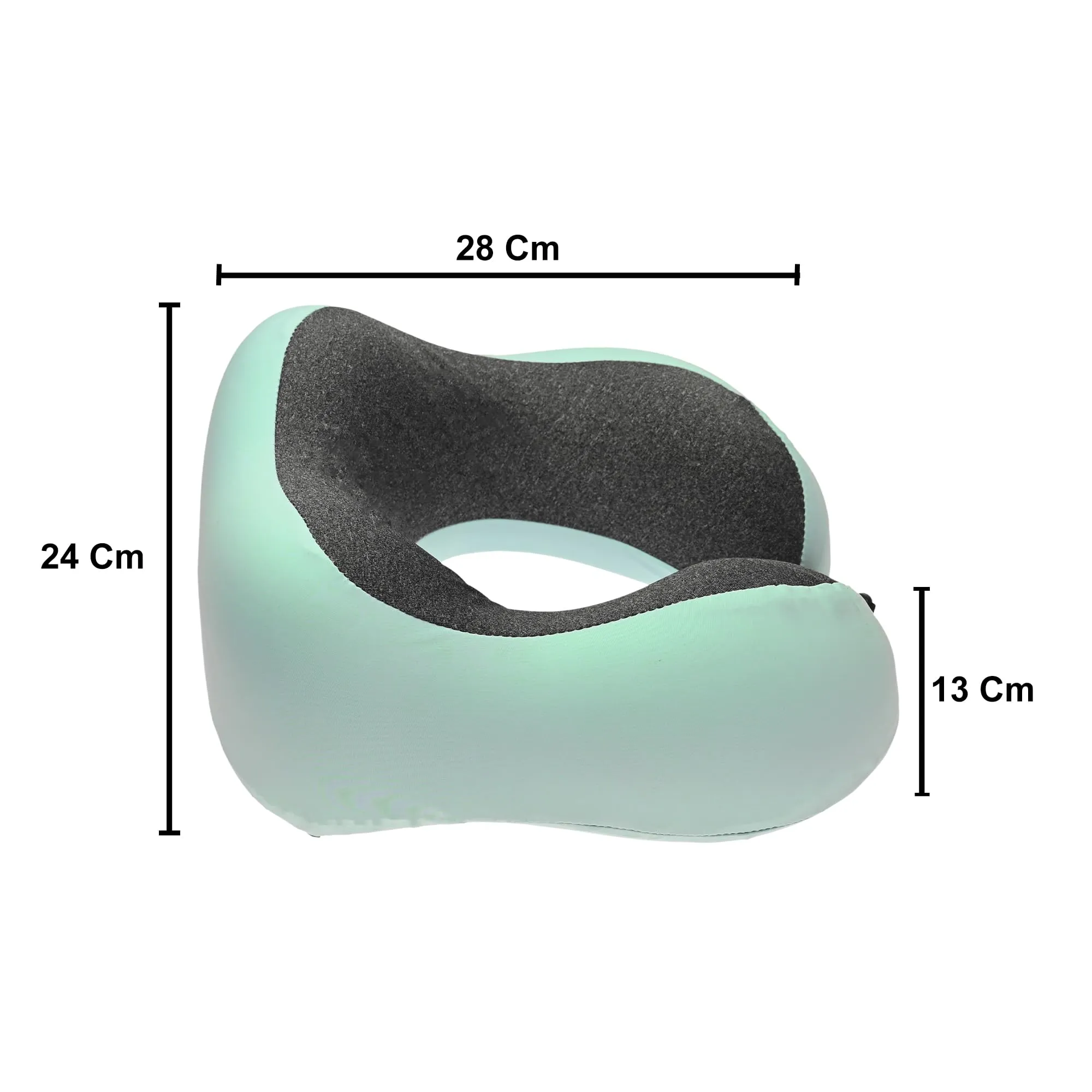 Homestic Soft Microfiber U Shaped Semicircular & Portable Sleeping Neck Pillow for Pain & Headrest | Neck Rest for Travel | Neck Band Supporter for Men's & Women's | U23007, Green