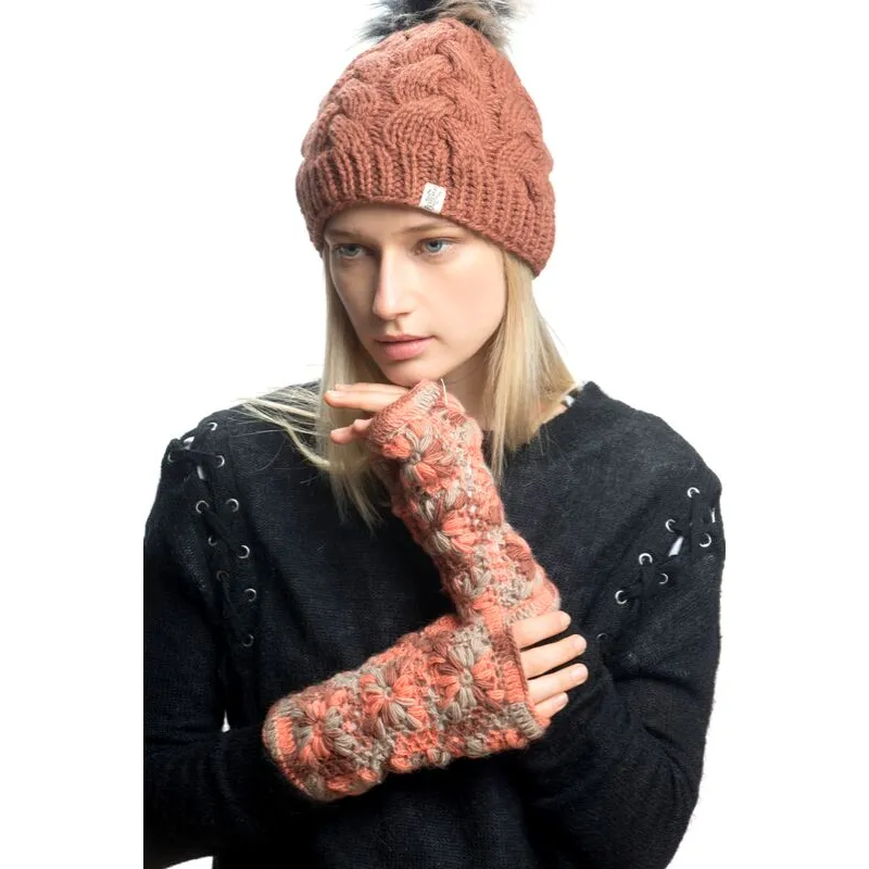 Multi Color Flower Crochet Handwarmers