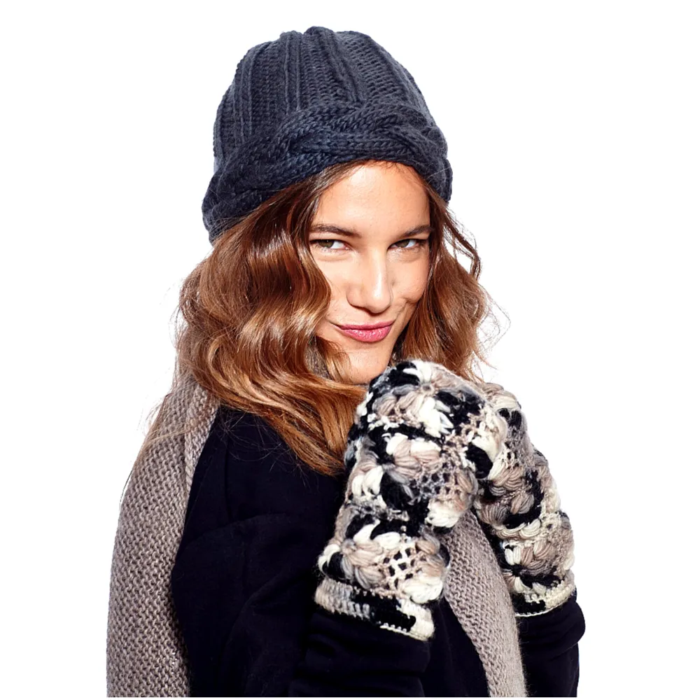 Multi Color Flower Crochet Handwarmers