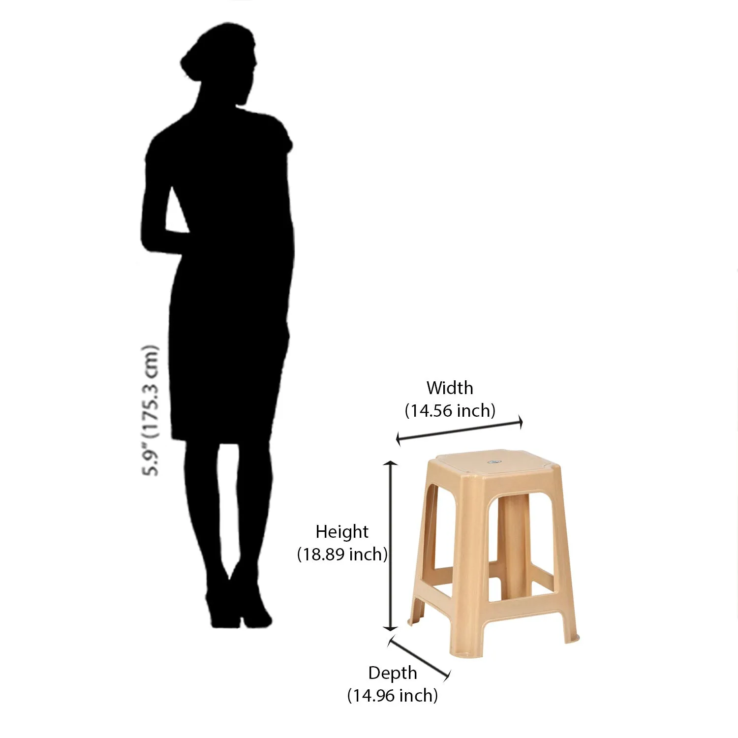 Nilkamal STL07 Plastic Stool