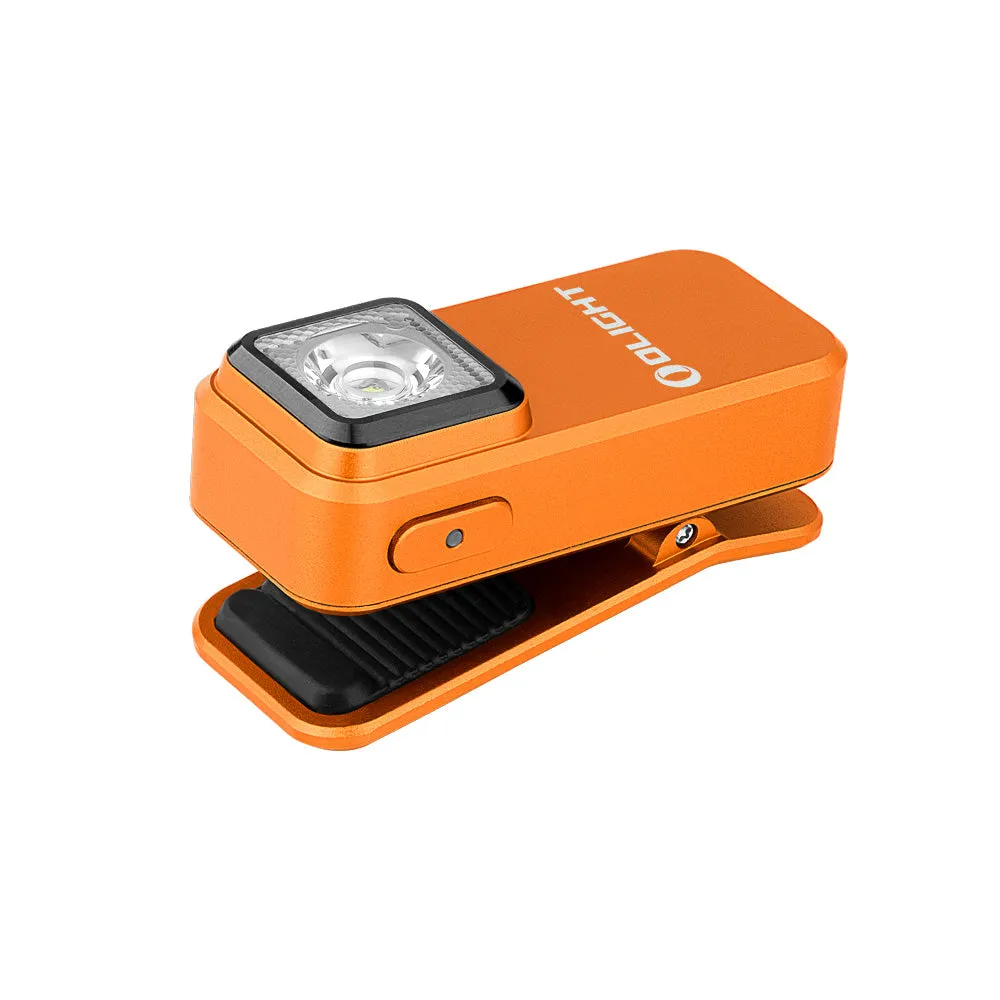 Olight Oclip Clip Light with White and Red Light - Orange