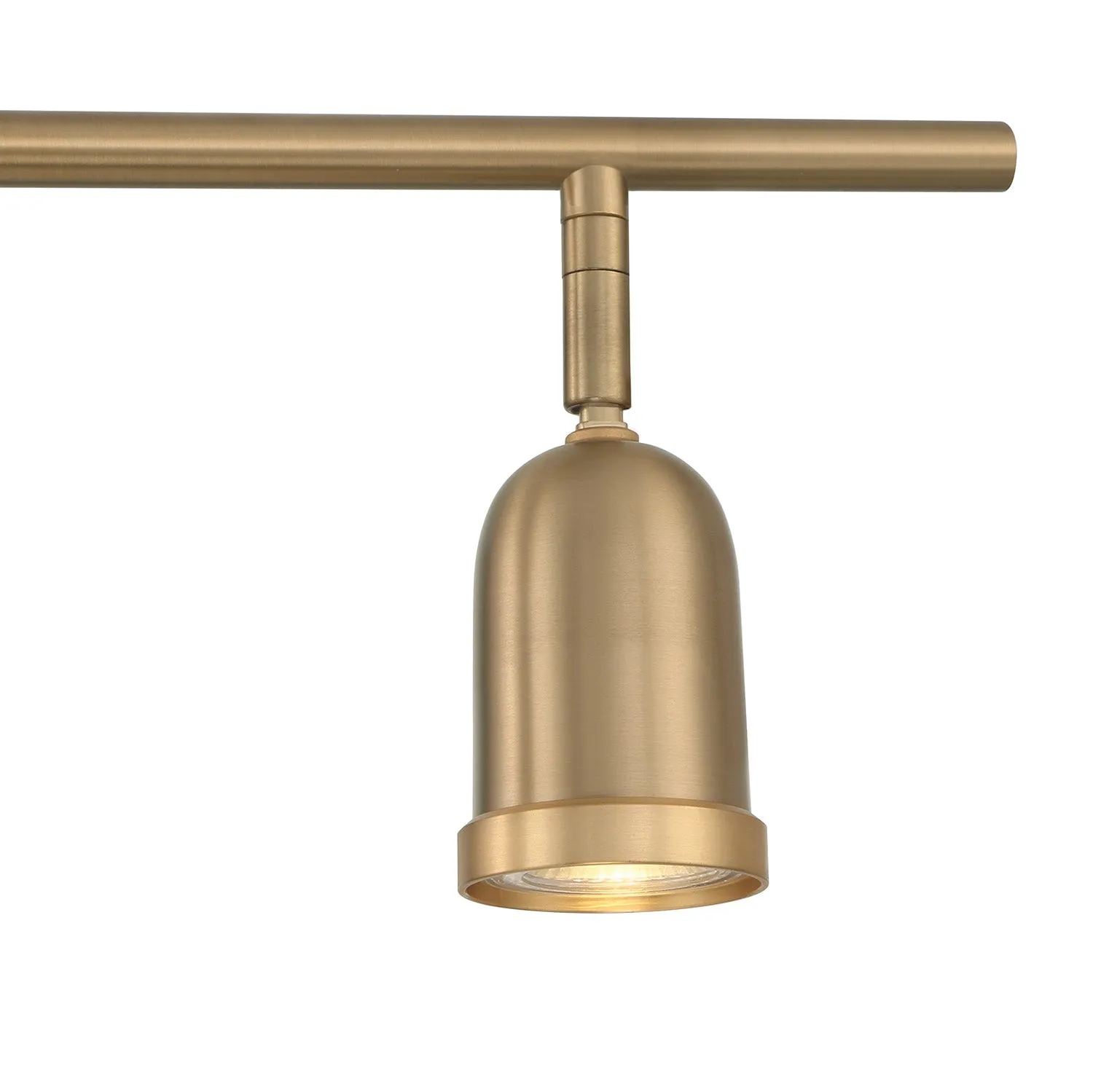 Open Box Bixby 32" 4-Light LED Fixed Track Light, Brushed Brass
