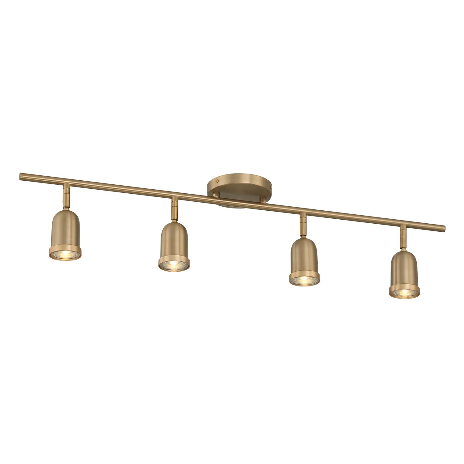 Open Box Bixby 32" 4-Light LED Fixed Track Light, Brushed Brass