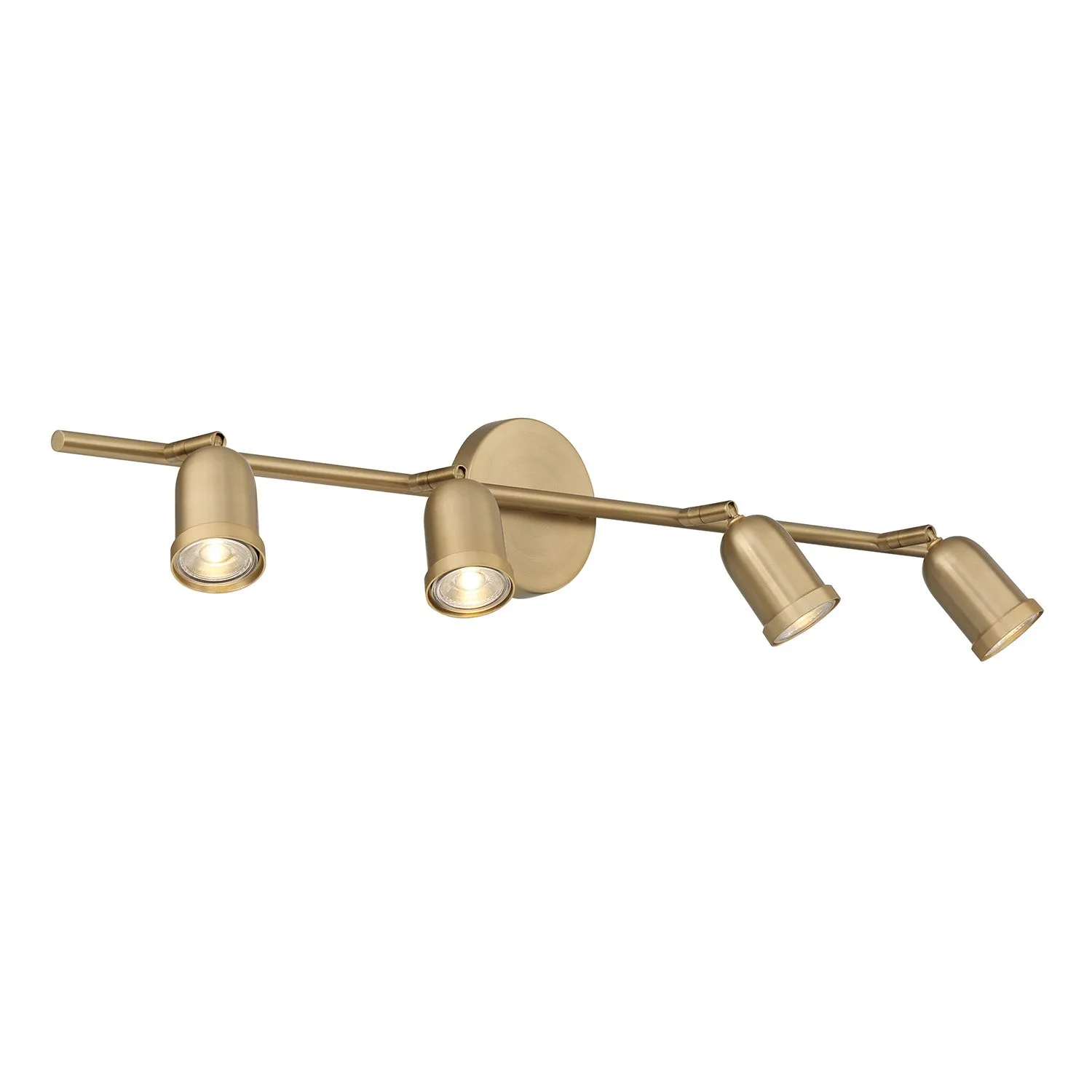 Open Box Bixby 32" 4-Light LED Fixed Track Light, Brushed Brass
