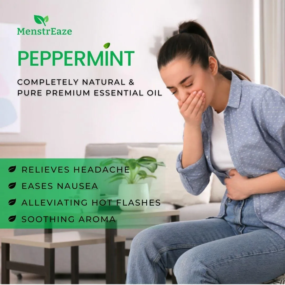 Peppermint Roll-On for Focus, Refreshing, Headache and Nausea Relief
