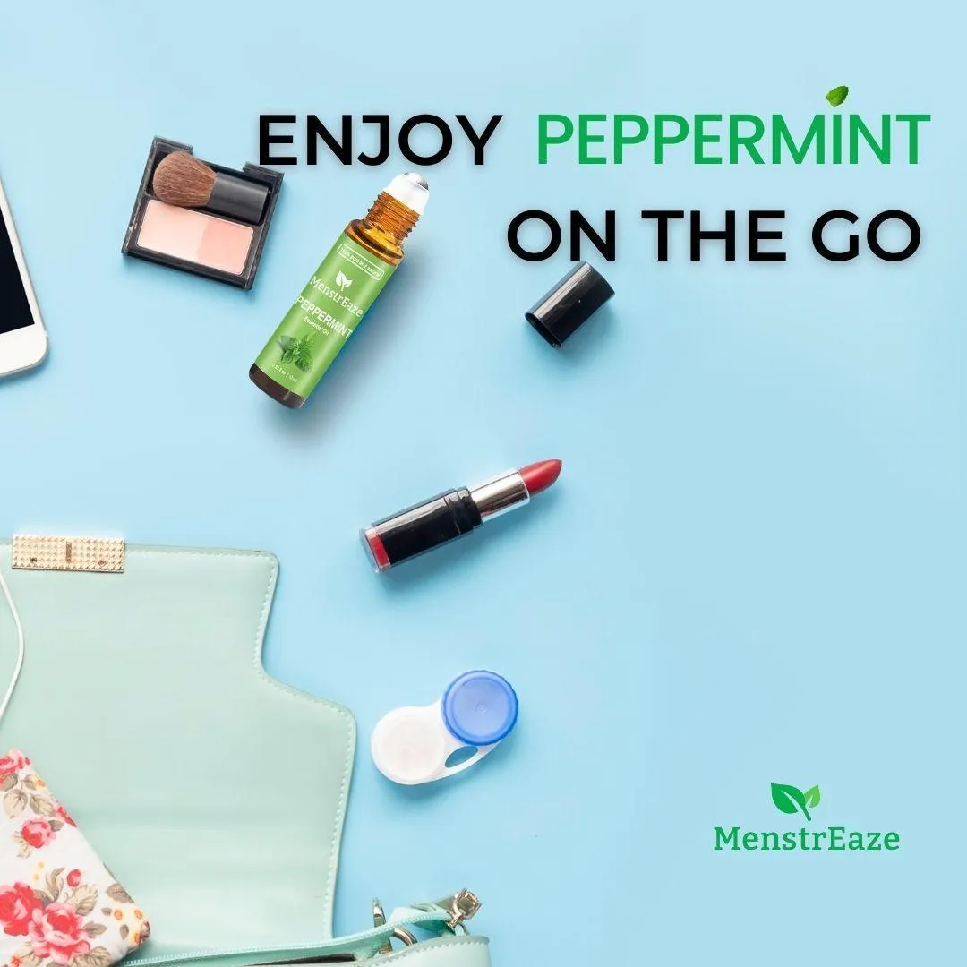 Peppermint Roll-On for Focus, Refreshing, Headache and Nausea Relief