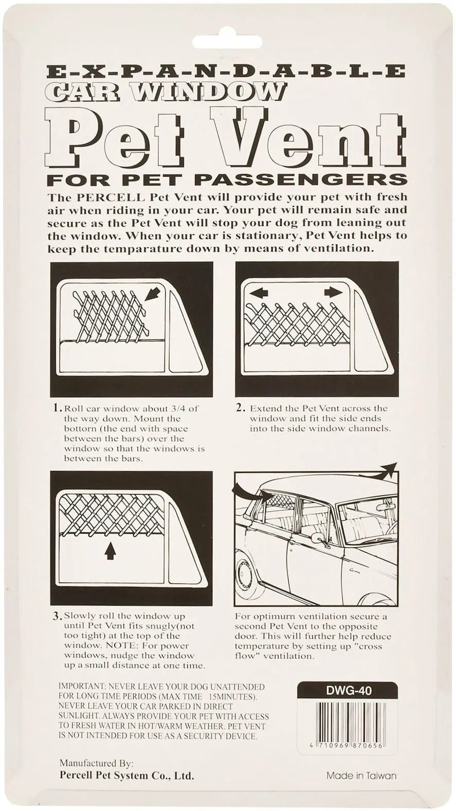 Pet Car Window Vent for Pet Passengers
