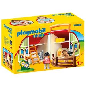 Playmobil 123 Horse Barn Take Along (18mo )