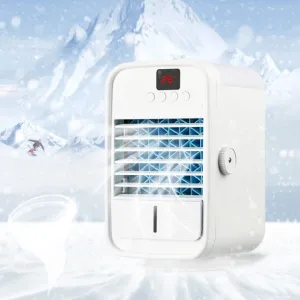 Portable Cooler Fan, Mini Evaporative Desktop Air Humidifier Misting Air Conditioner Fan for Home Office