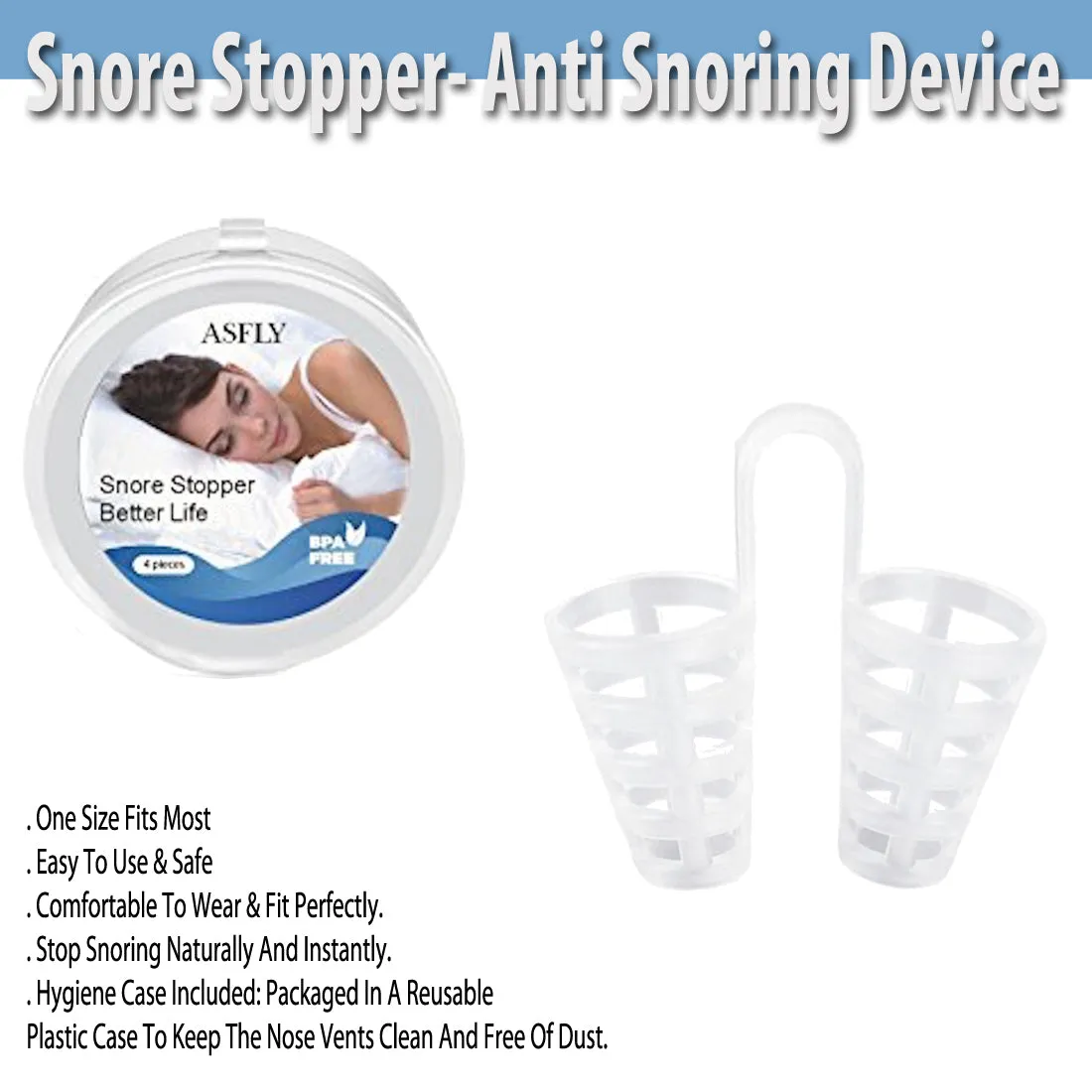Snore Stopper Anti-Snoring Device: Breathe Easy, Sleep Well