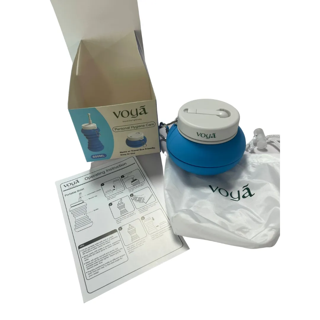 Travelest Voya Foldable Silicone 600Ml Portable Bidet - Blue